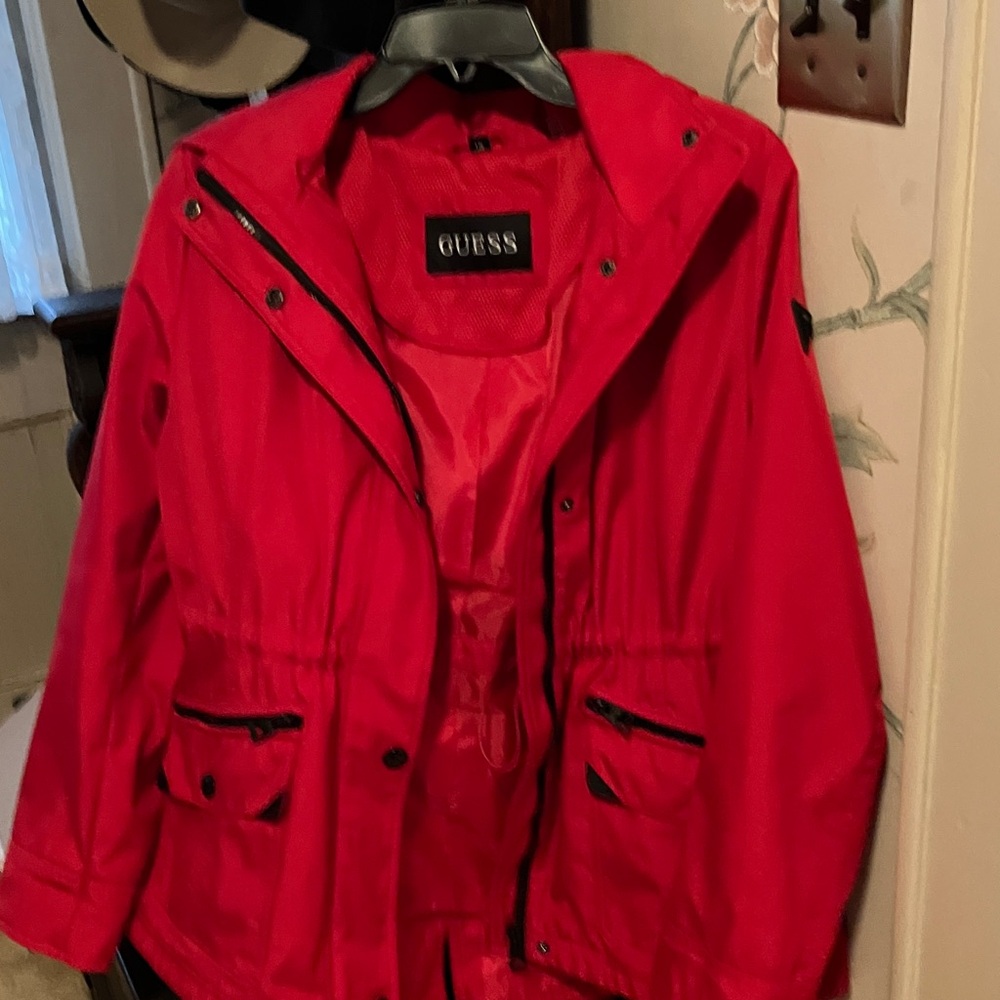 GUESS Vibrant Red Hooded Jacket